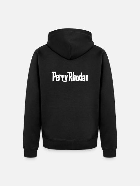 Perry Rhodan Logo weiß - Unisex Premium Bio Zip Hoodie - Schwarz