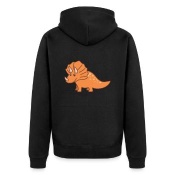 Tricératops - Veste à capuche bio Premium Unisexe - noir - Dos - Nico (187cm)