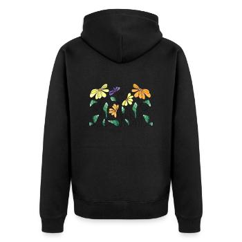 Fleur - Veste à capuche bio Premium Unisexe - noir - Dos - Nico (187cm)