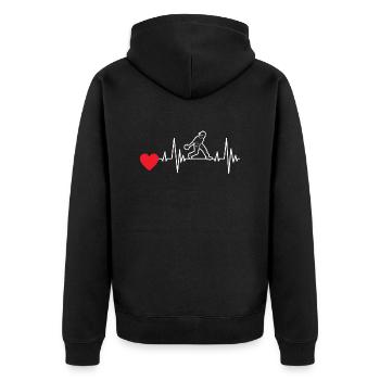 Bowling Bowling Cone Gift Bowling Ball Bowler - Unisex Premium Organic Zip Hoodie - black - Back - Nico (187cm)