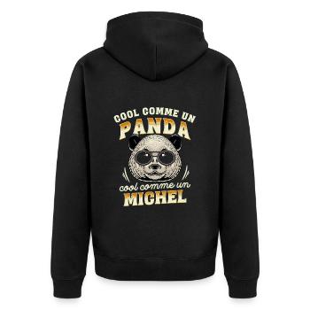 Cool Comme Un Panda, Cool Comme Un Michel - Veste à capuche bio Premium Unisexe - noir - Dos - Nico (187cm)
