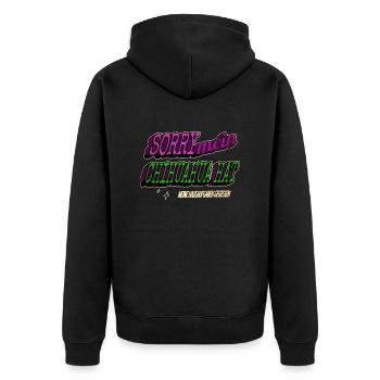 schäferhund geburtstagsgeschenk doggie - Unisex Premium Bio Zip Hoodie - Schwarz - Hinten - Nico (187cm)