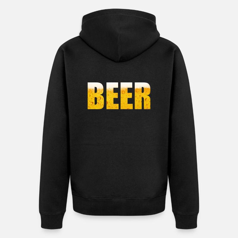 Beer Tshirt Design Drinking - Veste à capuche bio Premium Unisexe - noir