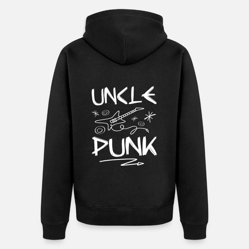 Tonton Punk Rock - Veste à capuche bio Premium Unisexe - noir