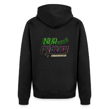 geek terrier hundehalter geburtstagsgeschenk tier - Unisex Premium Bio Zip Hoodie - Schwarz - Hinten - Nico (187cm)