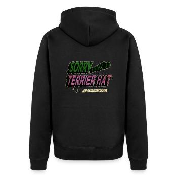greyhound doggie christmas birthday bloodhound - Unisex Premium Organic Zip Hoodie - black - Back - Nico (187cm)