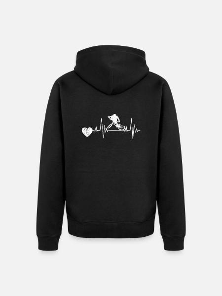 Cycling Cycling Cycling Cyclists - Unisex Premium Organic Zip Hoodie - black