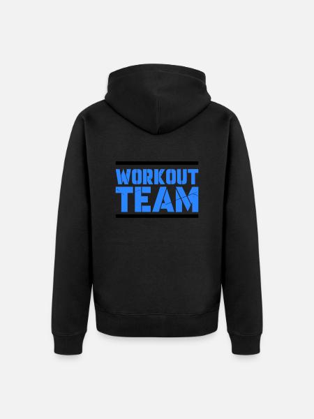 Workout Team - Unisex Premium Organic Zip Hoodie - black