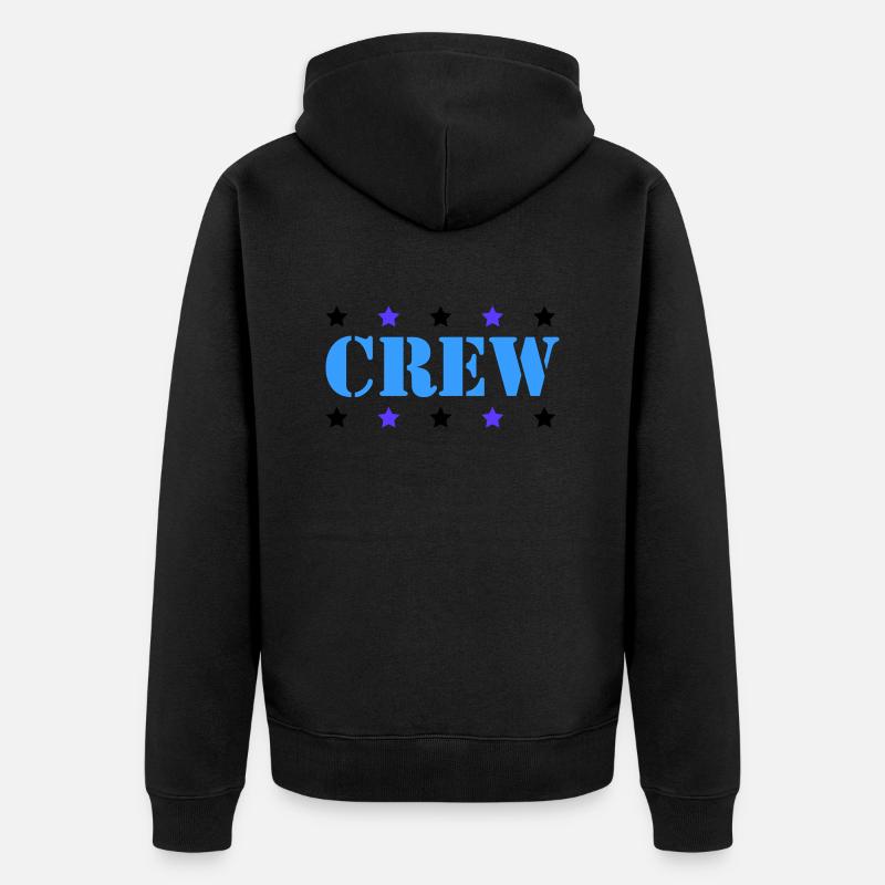 crew - Unisex Premium Bio Zip Hoodie - Schwarz