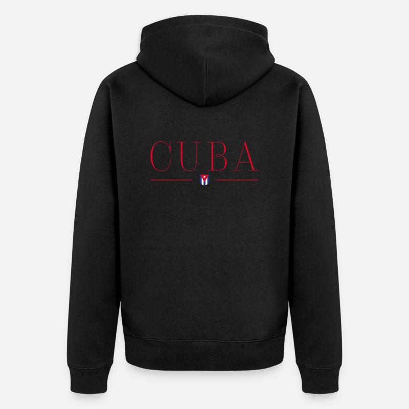 J’aime Cuba - Veste à capuche bio Premium Unisexe - noir