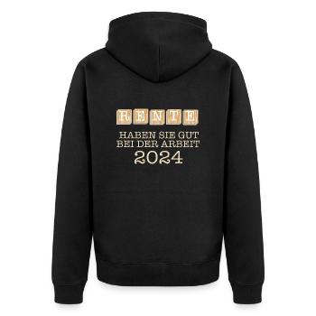 RETIREMENT 2024 - A LEGEND LEAVES THE SITE! - Unisex Premium Organic Zip Hoodie - black - Back - Nico (187cm)