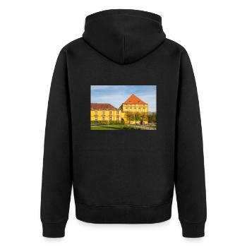 Castle of Osnabrück (Schloss Osnabrück) Osnabrück - Unisex Premium Organic Zip Hoodie - black - Back - Nico (187cm)