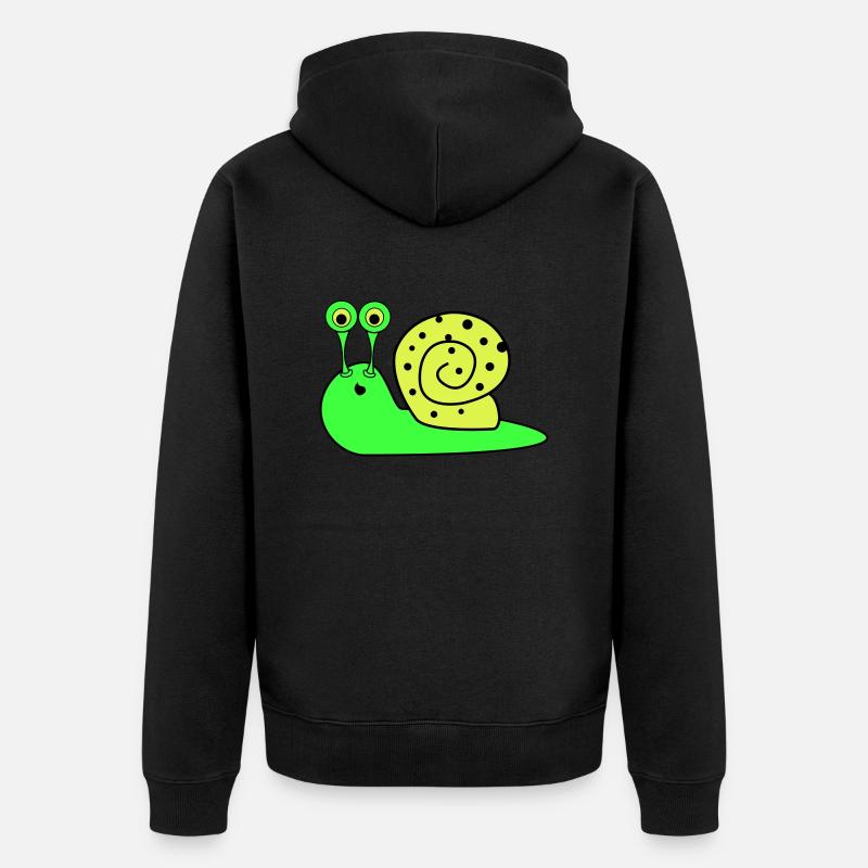 schnecke funny - Unisex Premium Bio Zip Hoodie - Schwarz