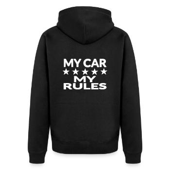 Voiture - Veste à capuche bio Premium Unisexe - noir - Dos - Nico (187cm)