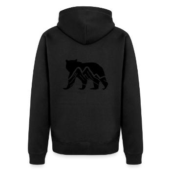 Monts Bear - Veste à capuche bio Premium Unisexe - noir - Dos - Nico (187cm)