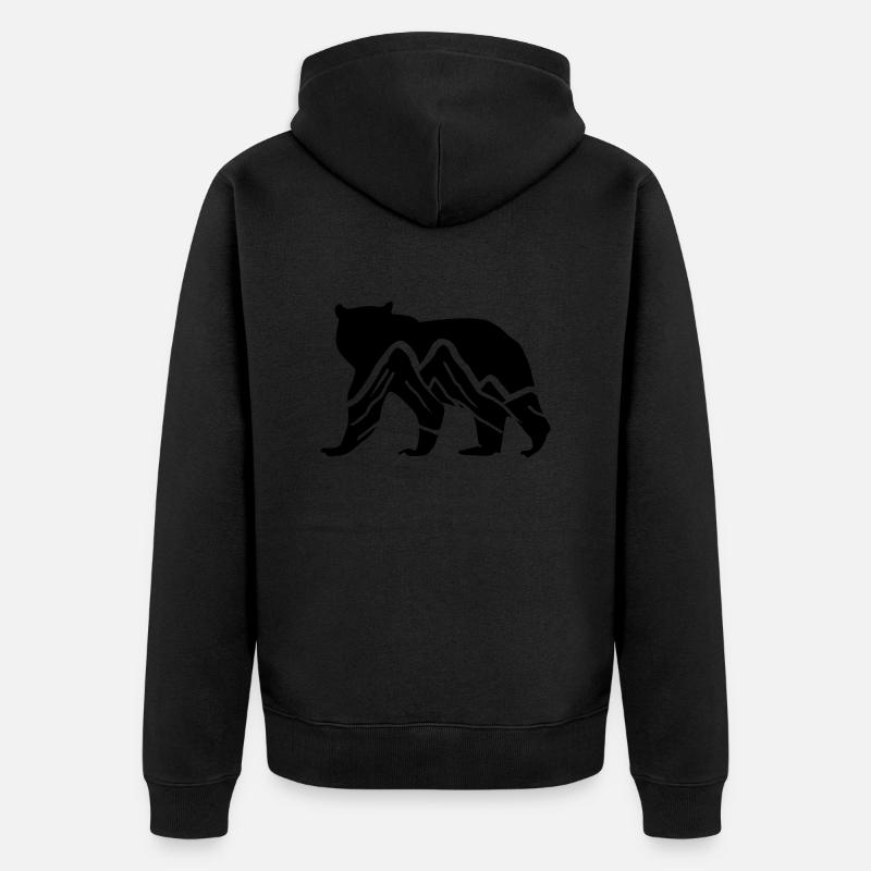 Monts Bear - Veste à capuche bio Premium Unisexe - noir