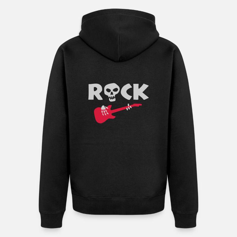 rock_skeleton - Veste à capuche bio Premium Unisexe - noir
