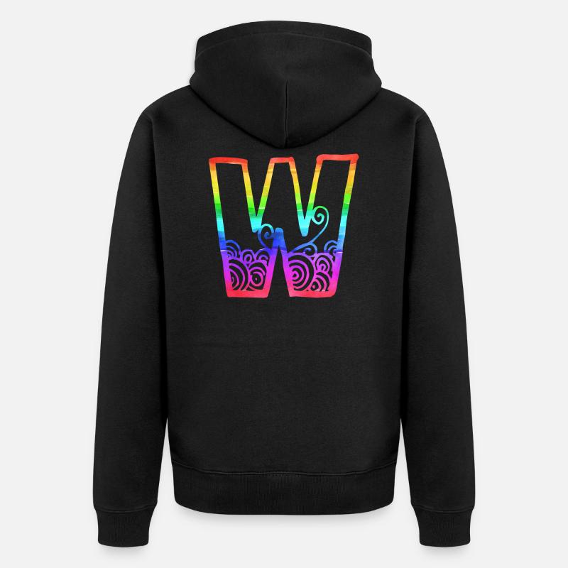 arc en ciel w - Veste à capuche bio Premium Unisexe - noir