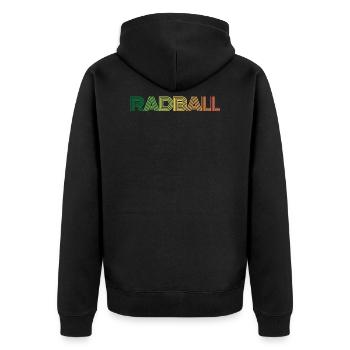 Bike baller - Unisex Premium Organic Zip Hoodie - black - Back - Nico (187cm)