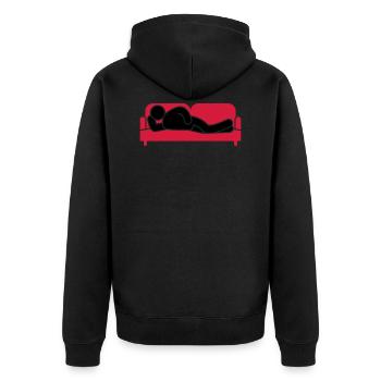 Canapé Canapé Fatigué Icon - Veste à capuche bio Premium Unisexe - noir - Dos - Nico (187cm)