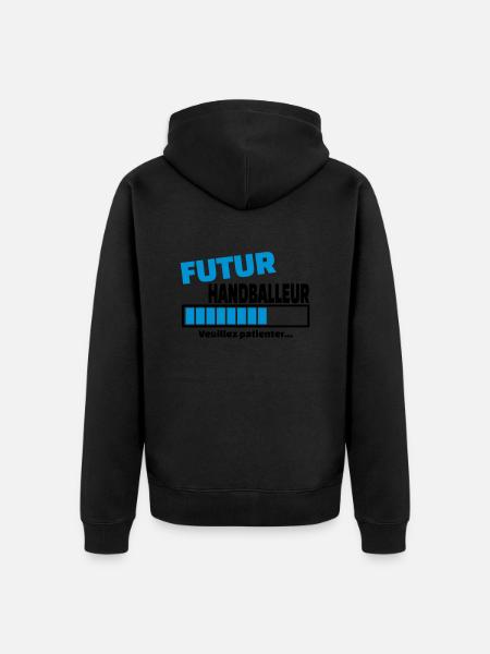 futur handballeur - Veste à capuche bio Premium Unisexe - noir