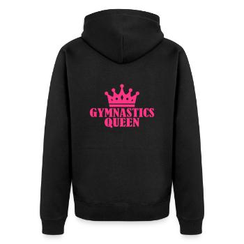 Gymnastics Queen - Veste à capuche bio Premium Unisexe - noir - Dos - Nico (187cm)