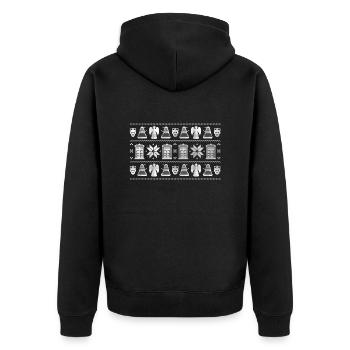 Doctor Who Ugly Christmas Design - Unisex Premium Organic Zip Hoodie - black - Back - Nico (187cm)
