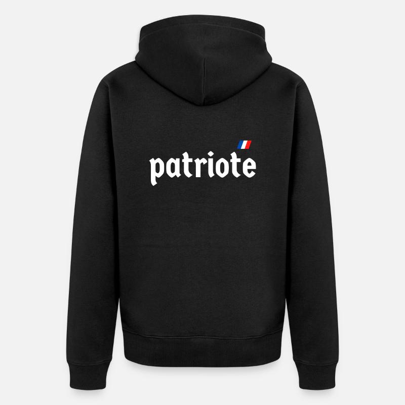 fier d être patriote - Veste à capuche bio Premium Unisexe - noir