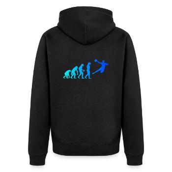 Handball Evolution Enfants Joueurs de handball Hommes D - Veste à capuche bio Premium Unisexe - noir - Dos - Nico (187cm)