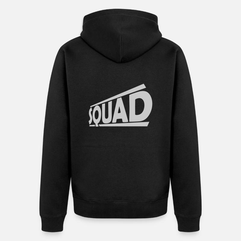 Logo Squad Team Design - Veste à capuche bio Premium Unisexe - noir