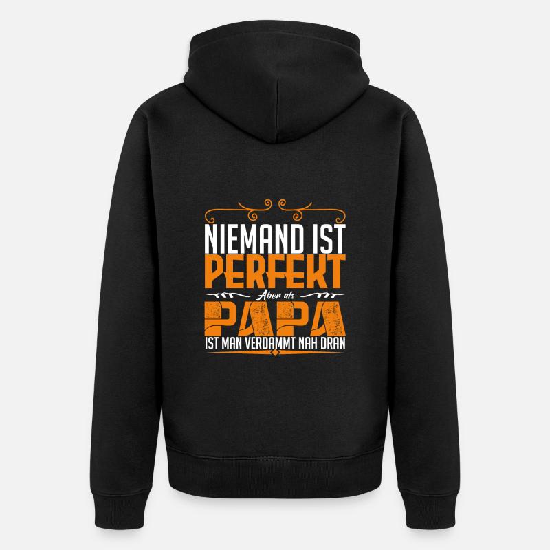 perfekt dad !! - Unisex Premium Bio Zip Hoodie - Schwarz