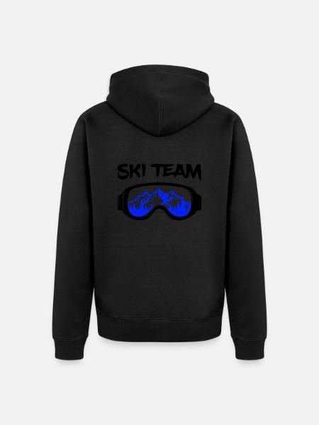 Ski Team - Unisex Premium Organic Zip Hoodie - black