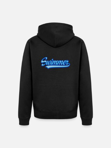 Swimmer - Unisex Premium Organic Zip Hoodie - black