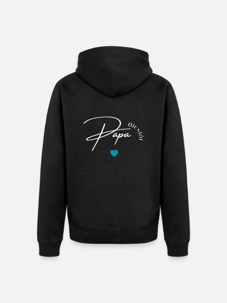 Soon to be a dad - Unisex Premium Organic Zip Hoodie - black