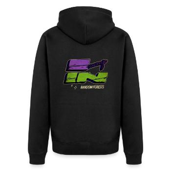 funny sayings gift building robots quote - Unisex Premium Organic Zip Hoodie - black - Back - Nico (187cm)