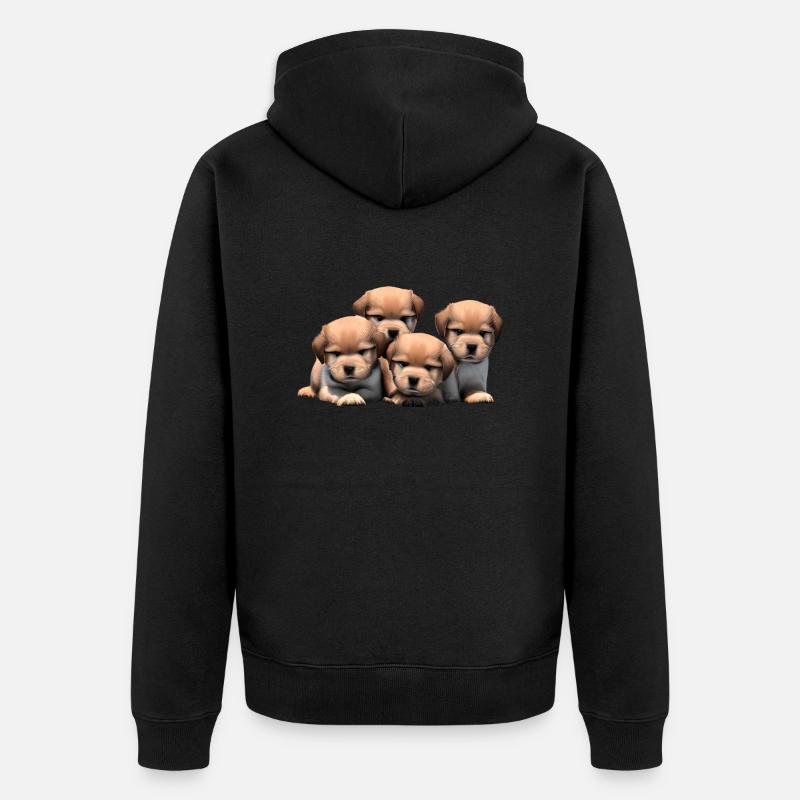 Drôles de chiens - Veste à capuche bio Premium Unisexe - noir