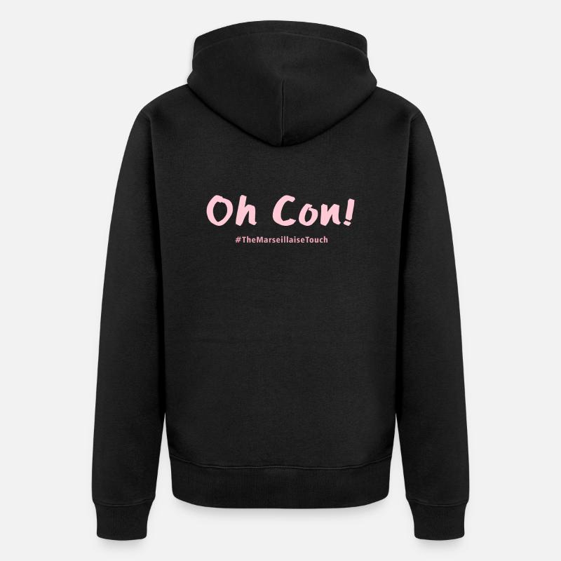 Oh con !! - Veste à capuche bio Premium Unisexe - noir