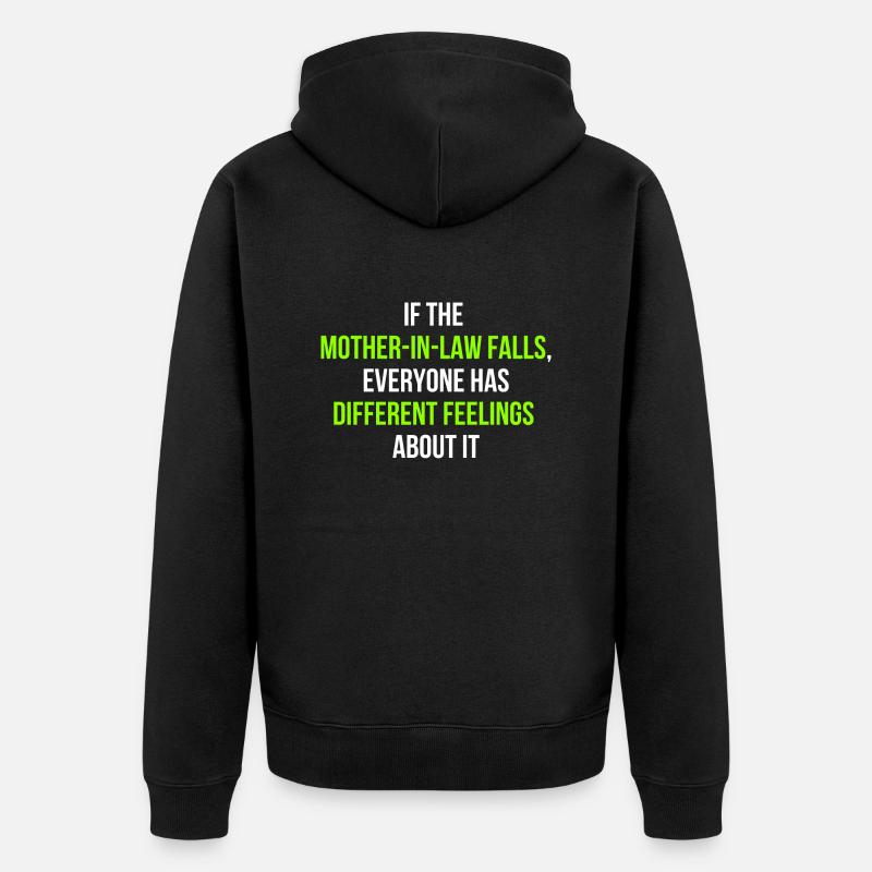 Schwiegermutter Spruch Englisch - Unisex Premium Bio Zip Hoodie - Schwarz