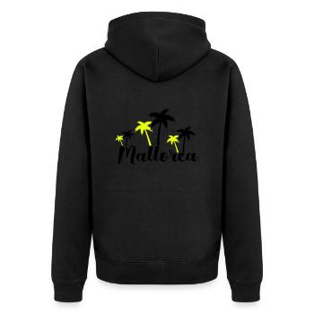 Majorque - Veste à capuche bio Premium Unisexe - noir - Dos - Nico (187cm)