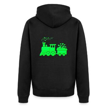 Amour heureux coeur carte Saint-Valentin vecteur Design Art - Veste à capuche bio Premium Unisexe - noir - Dos - Nico (187cm)