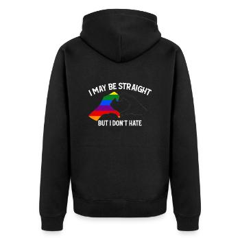 Je suis peut-être hétéro, mais je ne déteste pas soutenir les LGBT - Veste à capuche bio Premium Unisexe - noir - Dos - Nico (187cm)