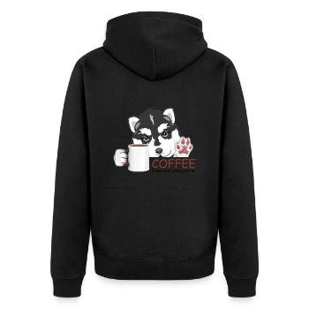 Le café rend tout meilleur - Veste à capuche bio Premium Unisexe - noir - Dos - Nico (187cm)