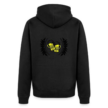 Icône de la bière - Veste à capuche bio Premium Unisexe - noir - Dos - Nico (187cm)
