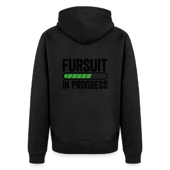 Fursuit in the works – Soon the time has come! - Unisex Premium Organic Zip Hoodie - black - Back - Nico (187cm)