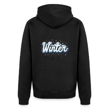 HIVER - Veste à capuche bio Premium Unisexe - noir - Dos - Nico (187cm)