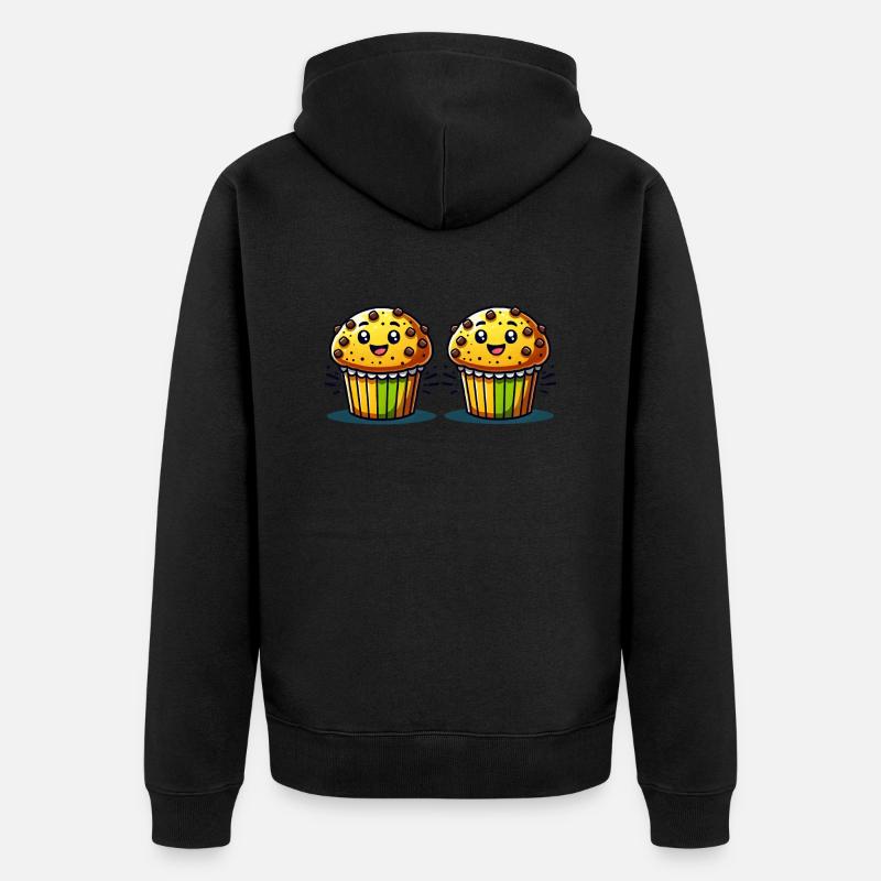 Bande dessinée Muffin - Veste à capuche bio Premium Unisexe - noir