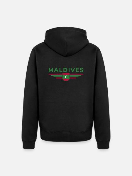Malediven Fans: Exklusive Shirts - Unisex Premium Bio Zip Hoodie - Schwarz