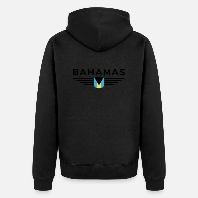 Fans des Bahamas : Design tropical - Veste à capuche bio Premium Unisexe - noir