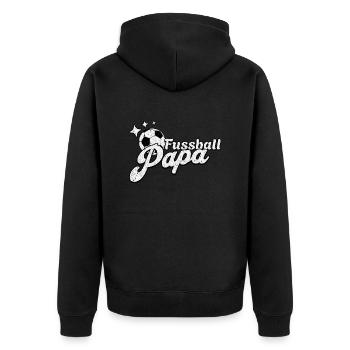 Design cool de papa de football pour les vrais fans de football - Veste à capuche bio Premium Unisexe - noir - Dos - Nico (187cm)