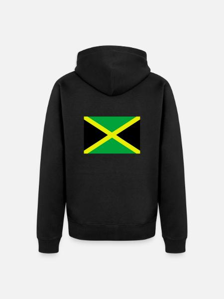 Jamaika - Unisex Premium Bio Zip Hoodie - Schwarz